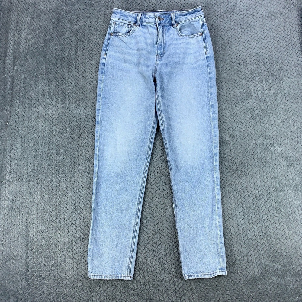 American Eagle Mom Jean Jeans Women's Size 4 Regular Blue Strigid Stretch 27x27